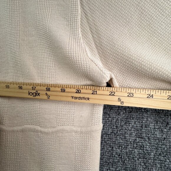 Pedro Bernardo Leather Knitwear Sweater Cardigan Women Large Ivory Button Up - Picture 5 of 13